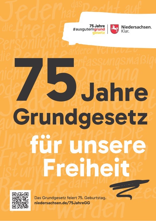 Werbeplakat 75 Jahre Grundgesetz