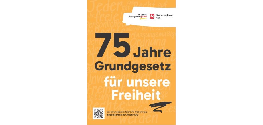 Werbeplakat 75 Jahre Grundgesetz