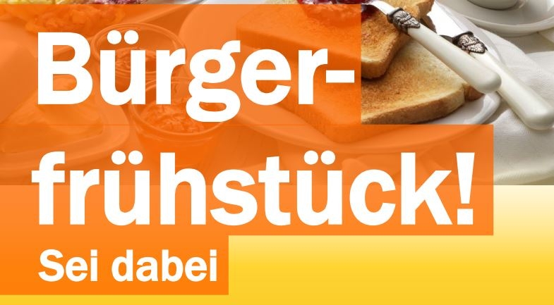 Plakat Bürgerfrühstück
