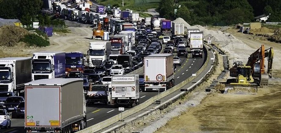 Stau auf der A7