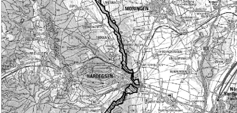 schwarz weiß Karte FFH-Gebiet "Weper,Gladeberg,Aschenburg"