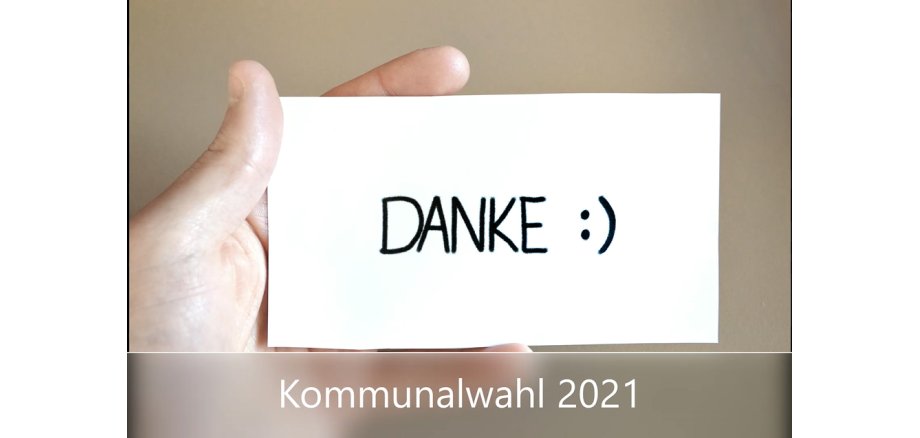 hier ist ein Schild mit der Aufschrift Danke zu sehen