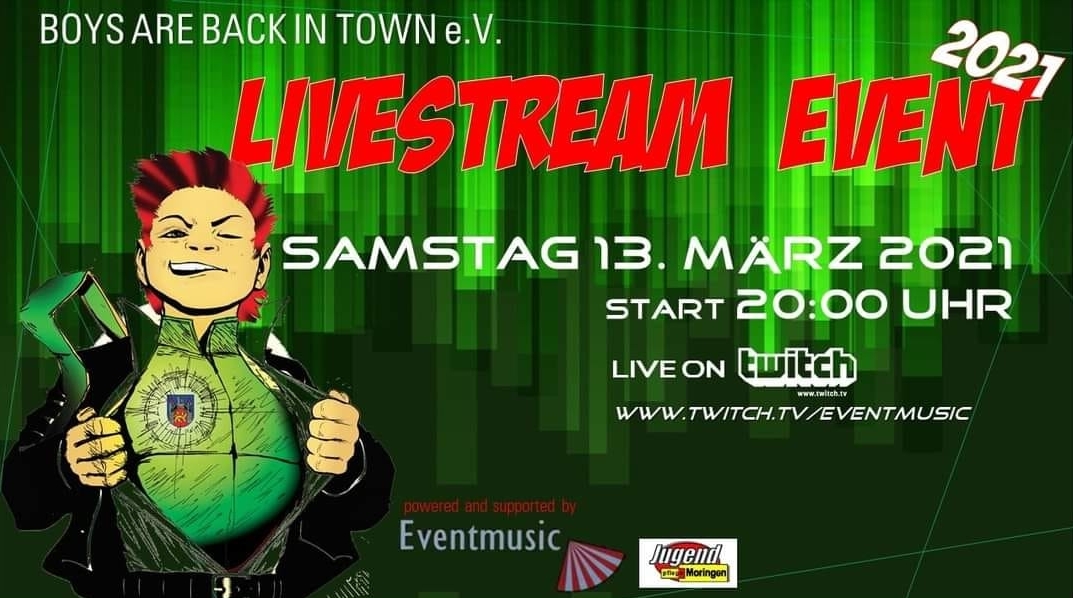 Hier ist das Plakat für das Livestream Event abgebildet