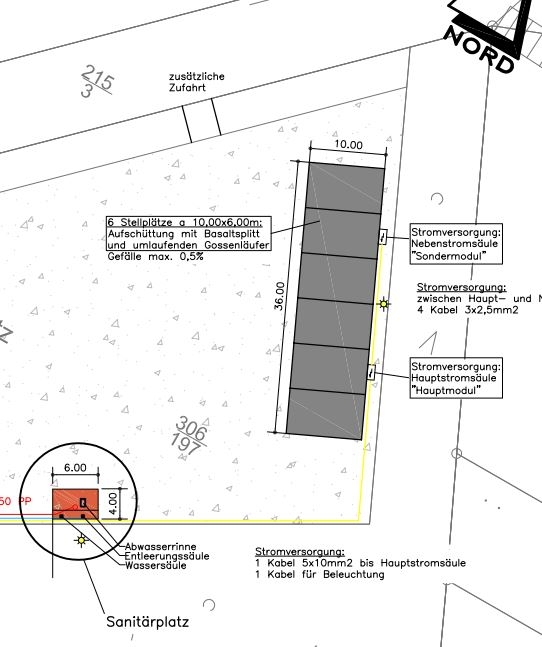 Bauzeichnung vom Womo Fredelsloh