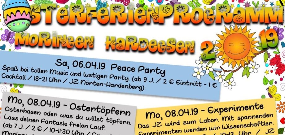 Plakat Osterferienprogramm