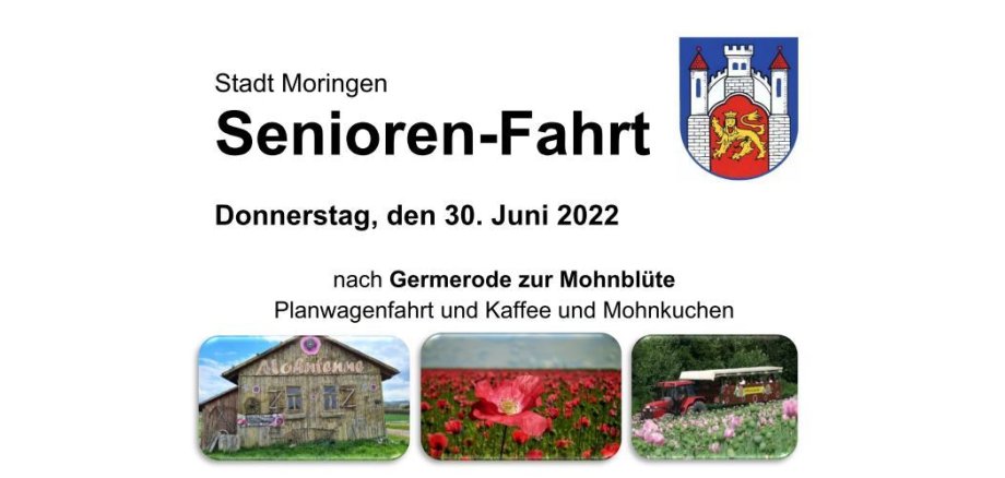 Werbeplakat für die Seniorenfahrt 2022