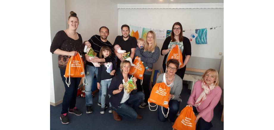 Teilnehmer/innen des  Babybegrüßungsempfangs