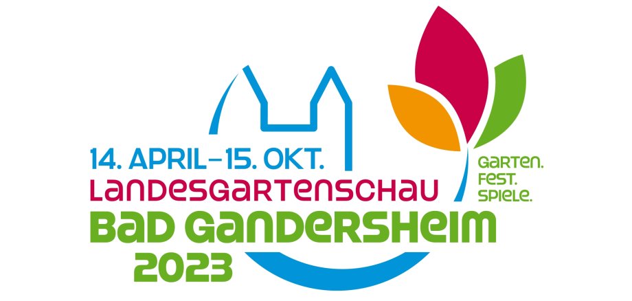 Logo der Landesgartenschau Bad Gandersheim 2023