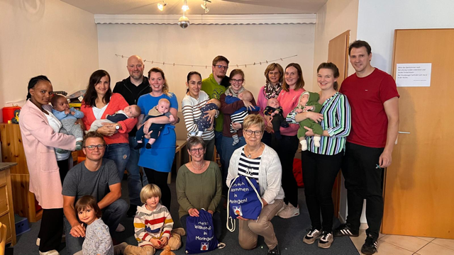 Teilnehmer/innen des Babybegrüßungsempfangs