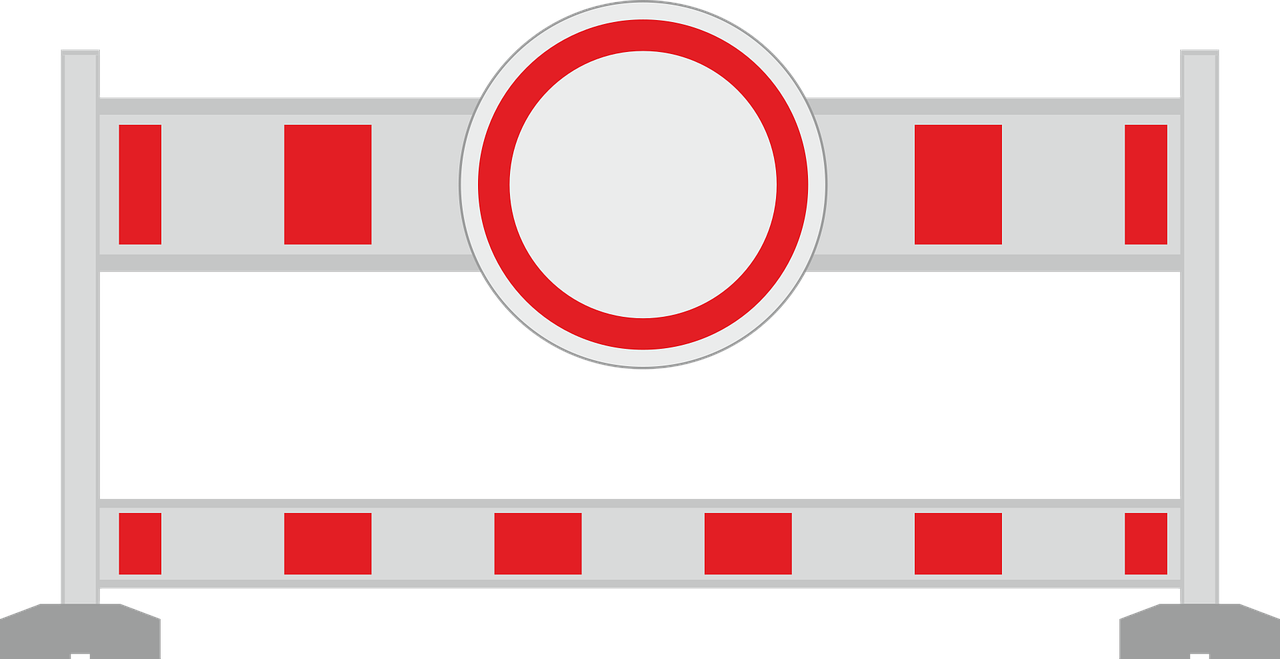 Darstellung einer Straßensperrung