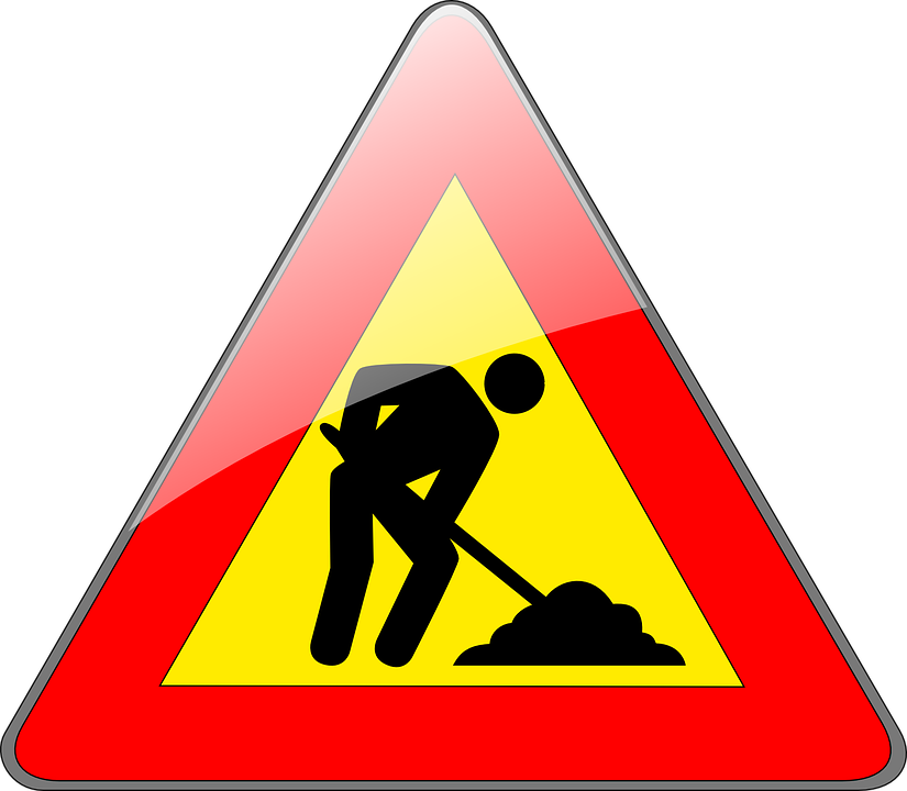 Verkehrszeichen Baustelle Darstellung eines Verkehrszeichen Baustelle